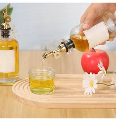 Set of 6 Glass Olive Oil & Syrup Dispenser Bottles