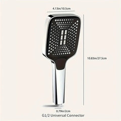 Adjustable Shower Head 3 Mode Rainfall Shower High Pressure Water Saving