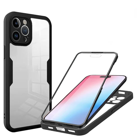 360 Full Body Screen Protector Transparent Case For Samsung Galaxy A10S A12 A13 A14 A15 A16 Double Sided Shockproof Phone Cover