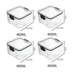 Transparent Food Storage Containers Kitchen  Plastic Storage Boxes Stackable