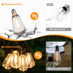 ST38 Outdoor String Lights – Connectable, Shatterproof, Waterproof LED Garland
