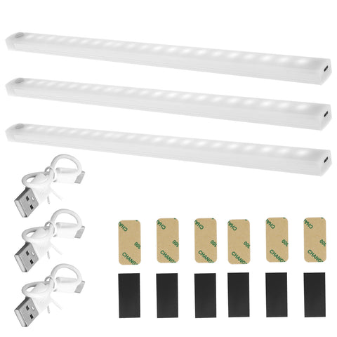 3PCS RV Step Lights – LED Cabinet & Stair Lights with Motion Sensor, USB Rechargeable, 3 Light Modes