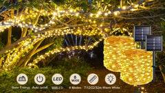 Solar Curtain Fairy Lights – Outdoor Waterproof String Light Garland