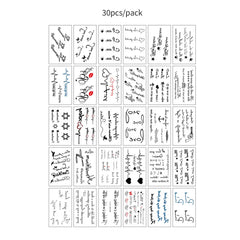 30pcs Temporary Tattoos for Children Unicorn Mermaid Car Fruit Cartoon Tattoo Stickers for Hand Body Fake Tattoo Waterproof