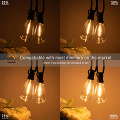 ST38 Outdoor String Lights – Connectable, Shatterproof, Waterproof LED Garland