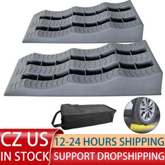 Car Leveling Ramps (2PCS) – RV Wheel Chocks & 3-Step Camper Leveling Blocks | Trailer Levelers for Motorhomes & Travel