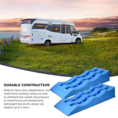 Car Leveling Ramps (2PCS) – RV Wheel Chocks & 3-Step Camper Leveling Blocks | Trailer Levelers for Motorhomes & Travel