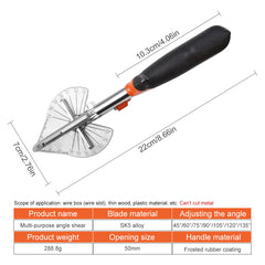 Adjustable Angle Miter Cutter – 45°–135° Hand Shear for PVC, Wire Duct, Hose