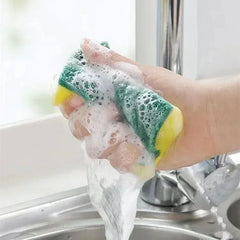 Highly absorbent double-sided sponge