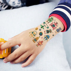 30pcs Temporary Tattoos for Children Unicorn Mermaid Car Fruit Cartoon Tattoo Stickers for Hand Body Fake Tattoo Waterproof
