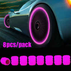 1-20PCS Glowing Tire Valve Stem Caps | Car Bike Wheel Decor