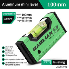 High Precision Magnetic Level Ruler – Multi-function Aluminum Spirit Bubble Gauge