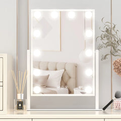 Tabletop Vanity Mirror with 12 LED Bulbs