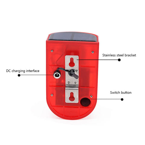 Solar Infrared Motion Sensor Alarm Waterproof Motion Sensor Detector Remote Control Multifunctional