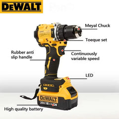 DEWALT 20V Brushless Electric Screwdriver & Impact Drill – DCD805 Compact, Rechargeable