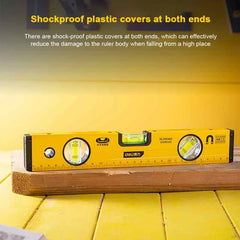 Deli High Precision Magnetic Spirit Level Ruler – Rustproof Horizontal Bubble Level