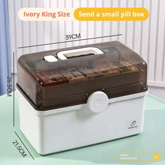 Large Capacity Multi-Layer Medicine Storage Box