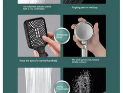 Adjustable Shower Head 3 Mode Rainfall Shower High Pressure Water Saving