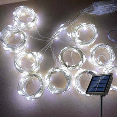 Solar Curtain Fairy Lights – Outdoor Waterproof String Light Garland