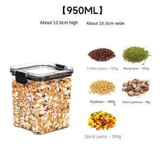 Sealed Jars Kitchen Grain Organizer – Large Moisture‑Proof Plastic Storage Set