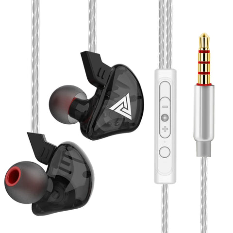 Original QKZ AK6 Copper Driver HiFi Wired Earphone Bass Stereo