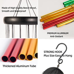 12-Tube Musical Wind Chime with Bells