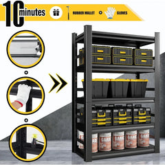 72"H x 36"W Heavy-Duty Garage Shelving Unit