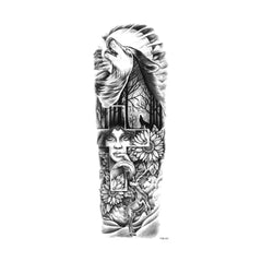 Waterproof Full Arm Temporary Tattoo Sleeve – Dragon, Skull, Tiger, Wolf Designs