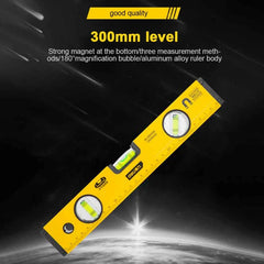 Deli High Precision Magnetic Spirit Level Ruler – Rustproof Horizontal Bubble Level