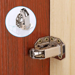 2/10PCS 90° Steel Cabinet Hinges – No-Drill Soft Close Buffer Hinges for Cupboards