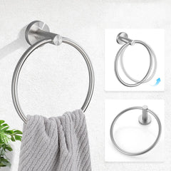 Black Stainless Steel Bathroom Hardware Set – Wall Mounted 4-Piece Kit