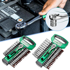 Socket Sleeve Wrench Set – 1/4", 3/8", 1/2" Ratchet Wrench Tool Kit