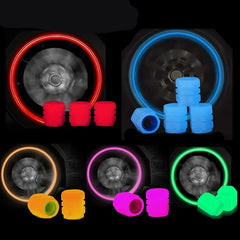 1-20PCS Glowing Tire Valve Stem Caps | Car Bike Wheel Decor