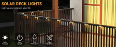 16-Pack Outdoor Solar Deck Lamp