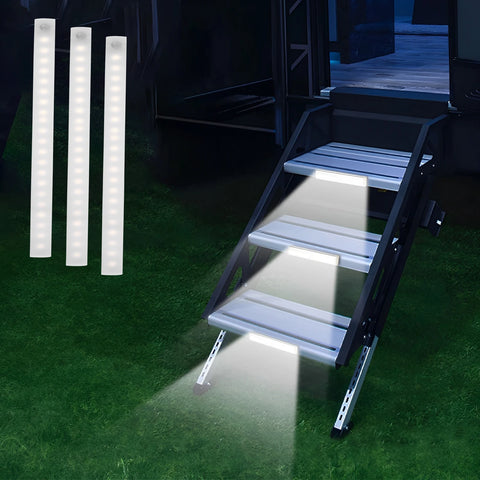 3PCS RV Step Lights – LED Cabinet & Stair Lights with Motion Sensor, USB Rechargeable, 3 Light Modes