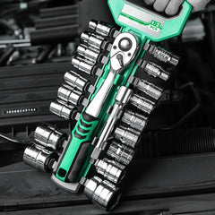 Socket Sleeve Wrench Set – 1/4", 3/8", 1/2" Ratchet Wrench Tool Kit