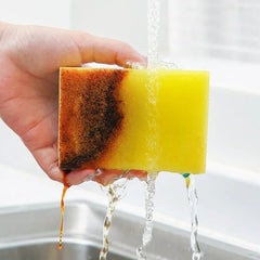 Highly absorbent double-sided sponge