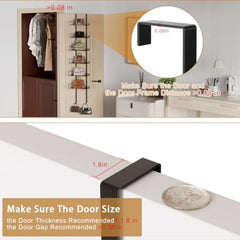 6-Tier Over-the-Door Metal Purse Organizer