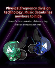 Original QKZ AK6 Copper Driver HiFi Wired Earphone Bass Stereo