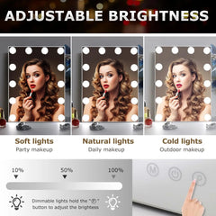 Tabletop Vanity Mirror with 12 LED Bulbs
