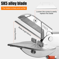 Adjustable Angle Miter Cutter – 45°–135° Hand Shear for PVC, Wire Duct, Hose
