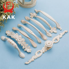 KAK Ivory White Zinc Alloy Cabinet Handles – European Style Drawer & Door Pulls