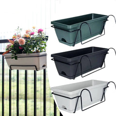 6L Hanging Balcony Railing Planter – Fence & Window Box Flower Pot