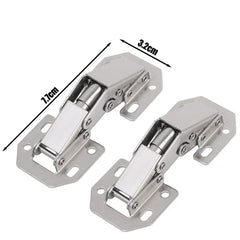 2/10PCS 90° Steel Cabinet Hinges – No-Drill Soft Close Buffer Hinges for Cupboards