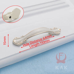 KAK Ivory White Zinc Alloy Cabinet Handles – European Style Drawer & Door Pulls