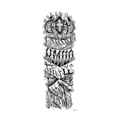 Waterproof Full Arm Temporary Tattoo Sleeve – Dragon, Skull, Tiger, Wolf Designs