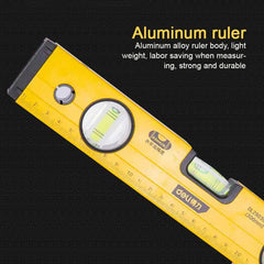 Deli High Precision Magnetic Spirit Level Ruler – Rustproof Horizontal Bubble Level