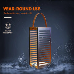 2-Pack Solar Outdoor Floor Lamps