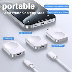 Smart Watch Wireless Charger Mini Type-C Male/Female Charge Pad for Apple Watch 10/9/8/7/6/5/4/3/2 Series SE Fast Charging Dock