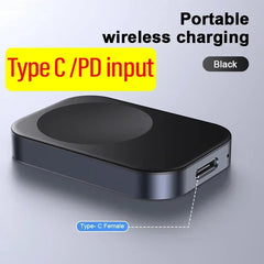 Smart Watch Wireless Charger Mini Type-C Male/Female Charge Pad for Apple Watch 10/9/8/7/6/5/4/3/2 Series SE Fast Charging Dock